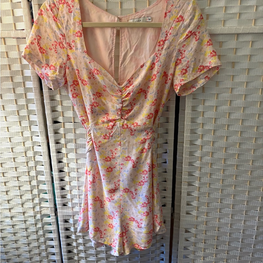 Floral Pink and Yellow Dress